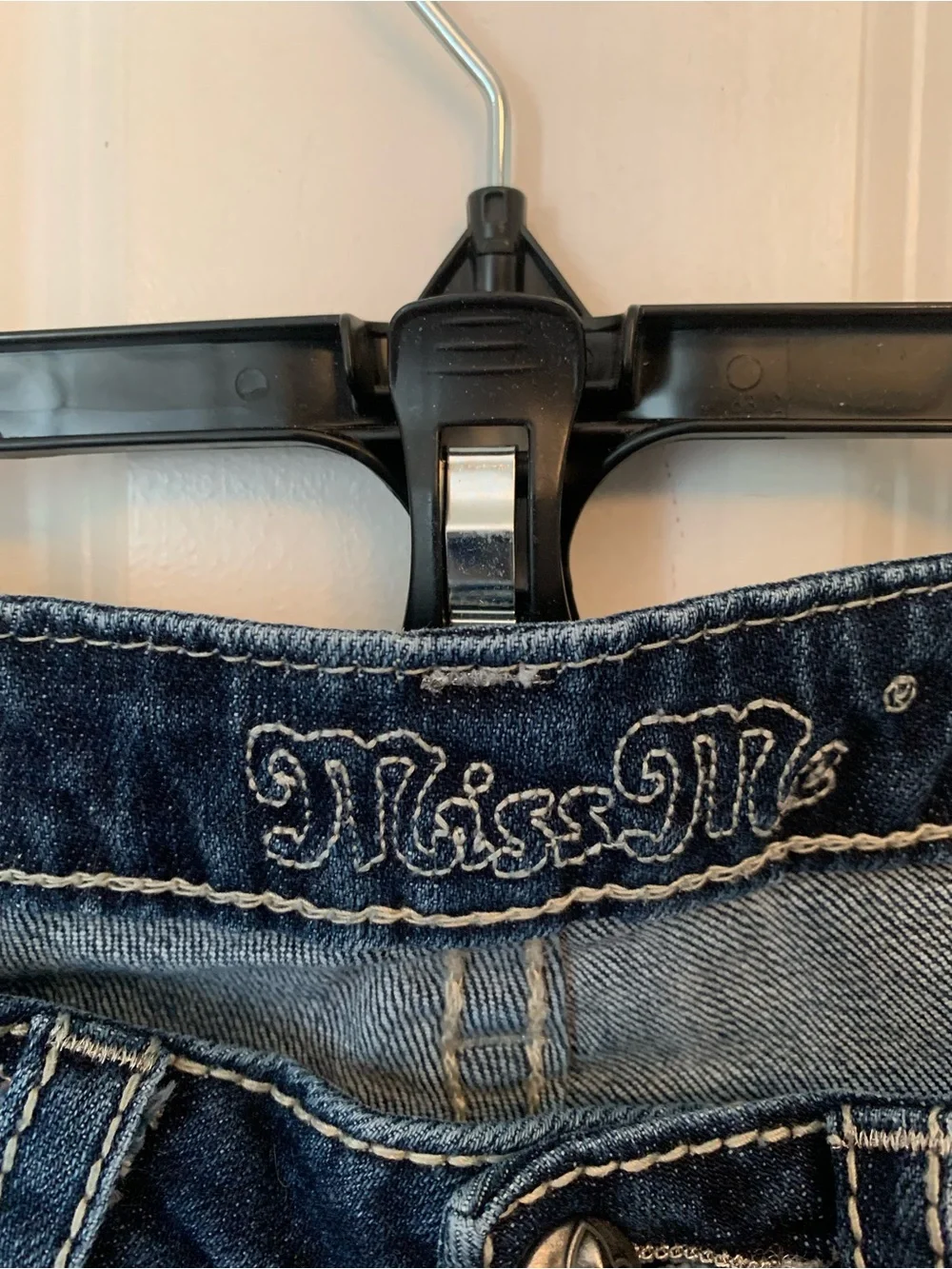 Miss Me Dark Wash Denim Bermuda Shorts - Blue Girls Size 14